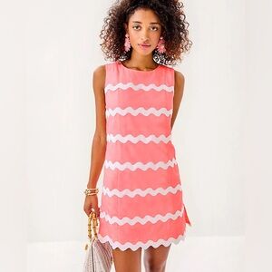 Lilly Pulitzer Kerra Shift Romper - Sorbet Pink Size 6 NEW